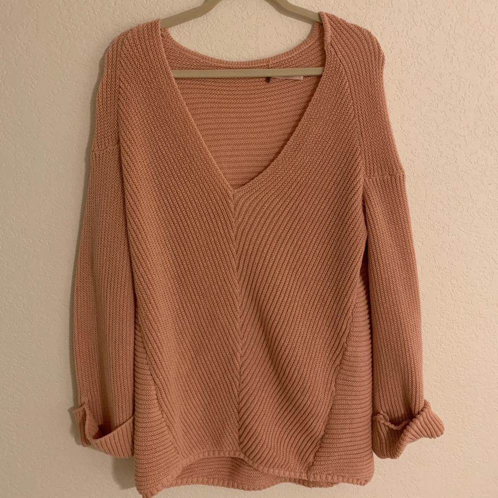 blush knit sweater